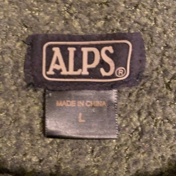 Vintage ALPS Olive button down Fuzzy cardigan Jacket size large - Picture 11 of 16